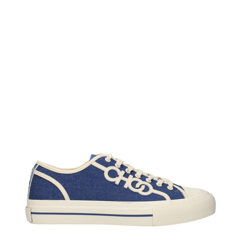 Jimmy Choo Blue Fabric Low Top Sneakers Jimmy Choo