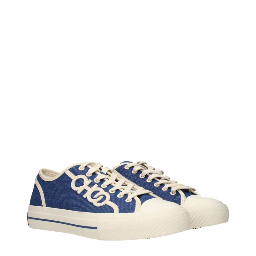 Jimmy Choo Blue Fabric Low Top Sneakers Jimmy Choo