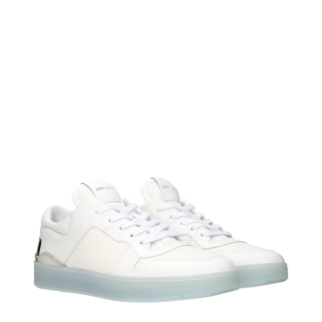 Jimmy Choo White Leather Low Tops Jimmy Choo