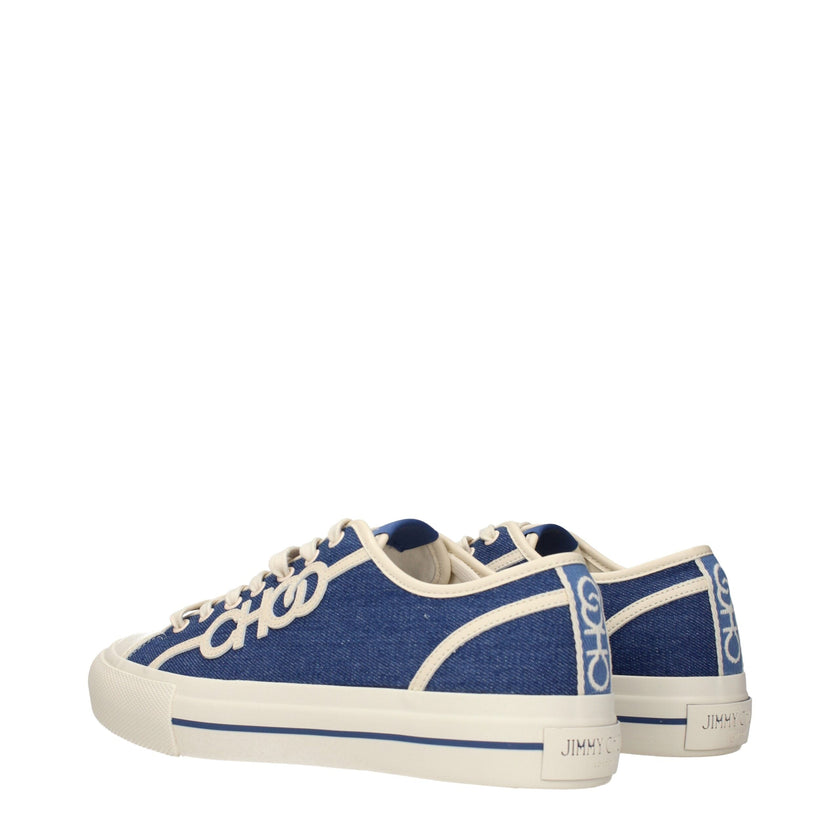 Jimmy Choo Blue Fabric Low Top Sneakers Jimmy Choo