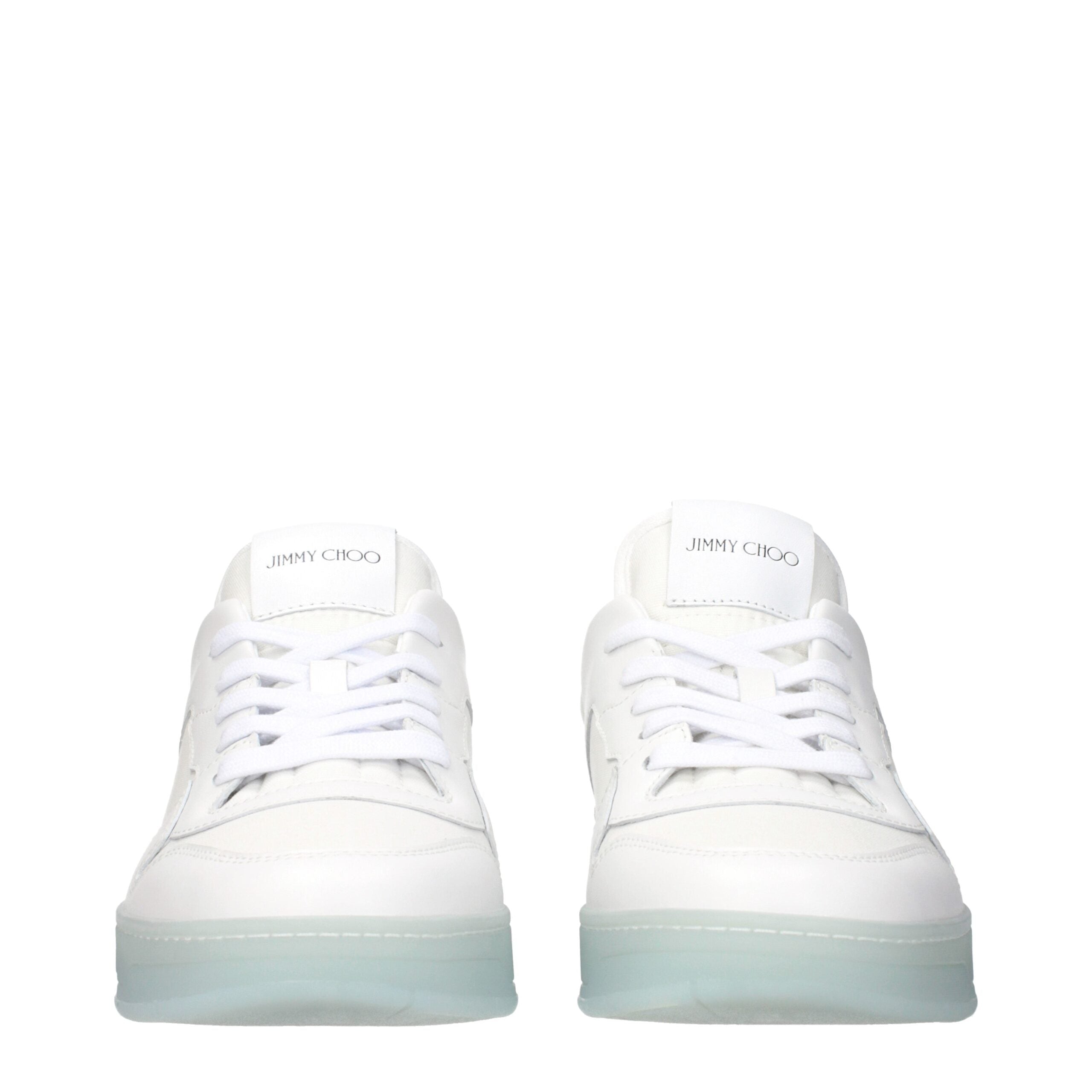 Jimmy Choo White Leather Low Tops Jimmy Choo