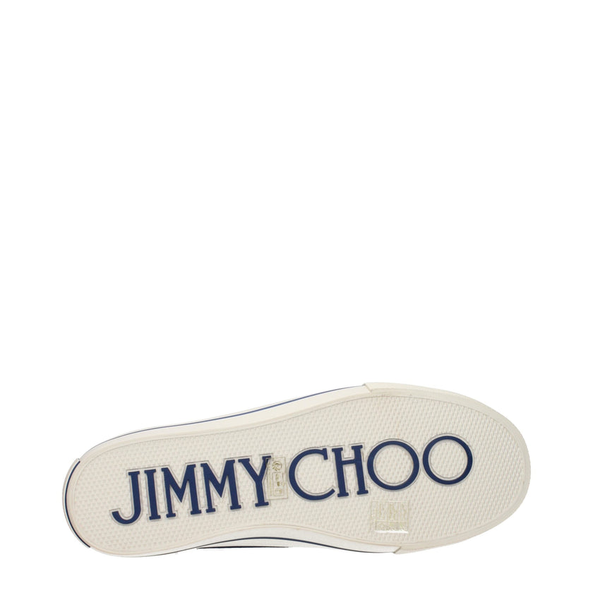 Jimmy Choo Blue Fabric Low Top Sneakers Jimmy Choo