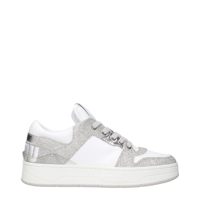 Jimmy Choo White Leather Low Tops Jimmy Choo