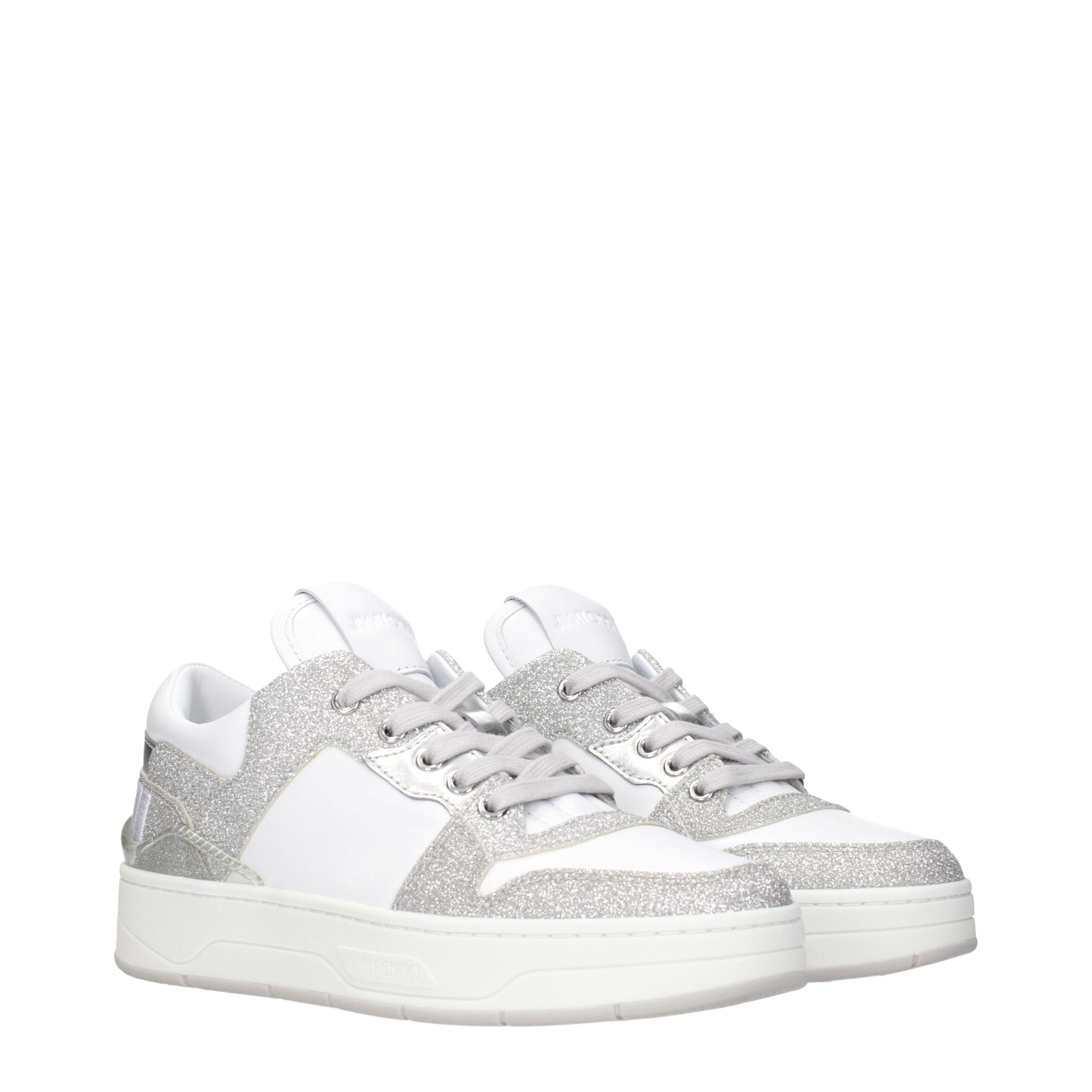 Jimmy Choo White Leather Low Tops Jimmy Choo