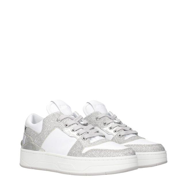 Jimmy Choo White Leather Low Tops Jimmy Choo