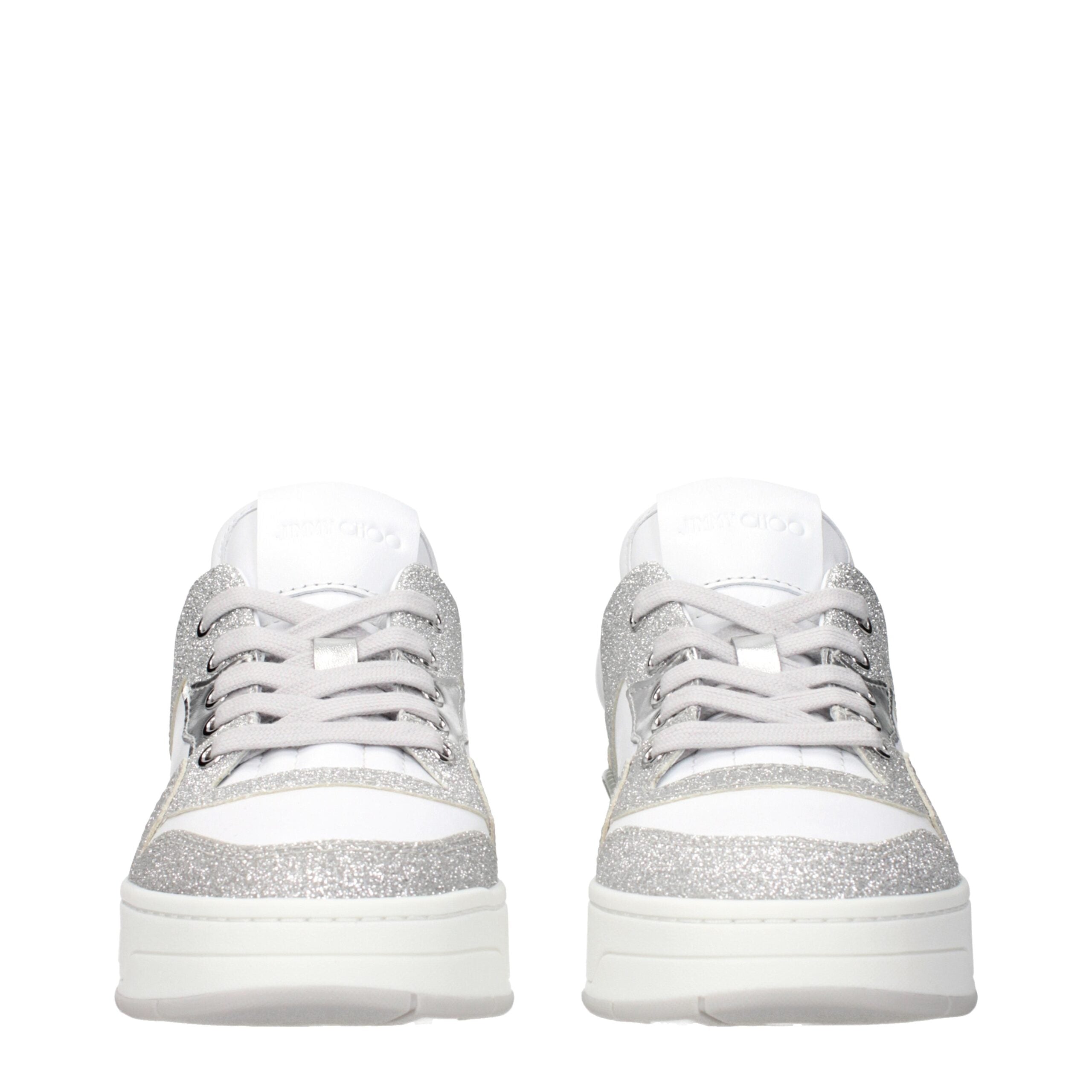 Jimmy Choo White Leather Low Tops Jimmy Choo
