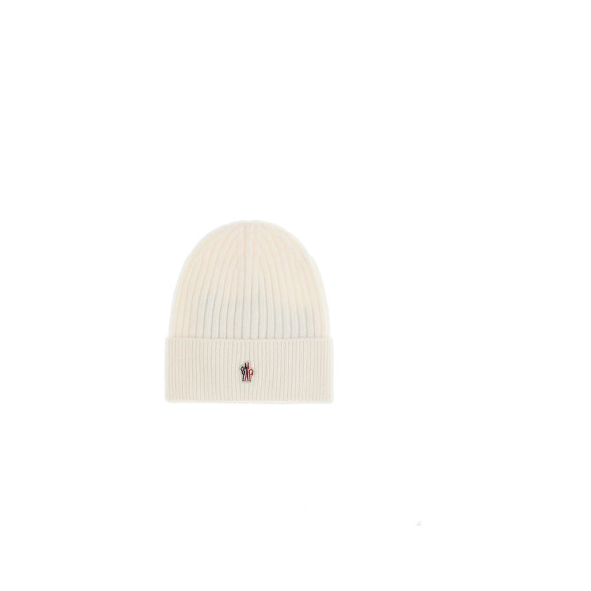 Moncler Grenoble Cream Fleece Wool Beanie Moncler Grenoble