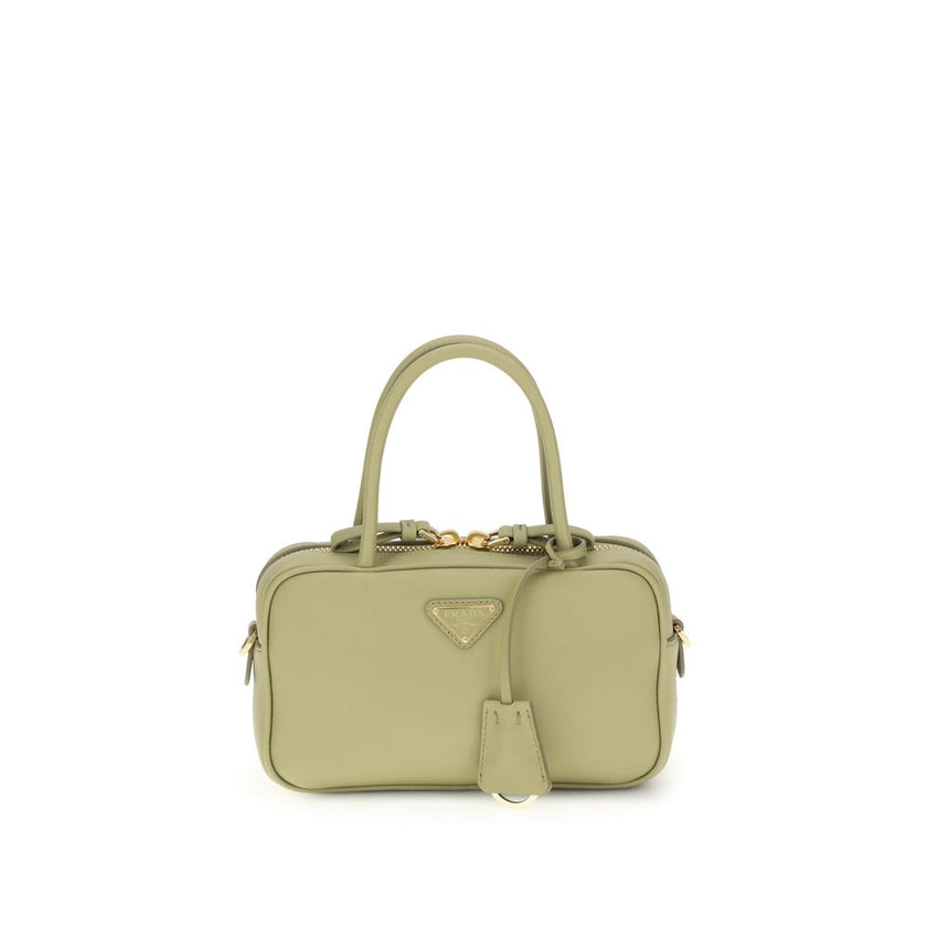 Prada Green Calf Leather Bos Taurus Handbag Prada