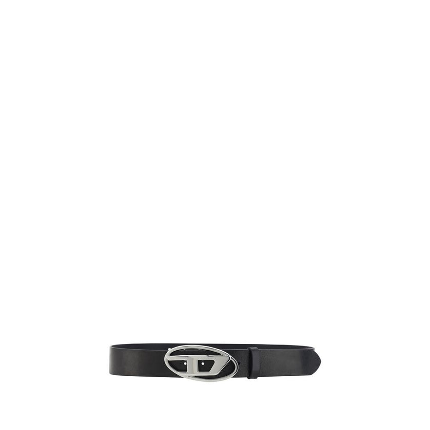 Diesel Black Calf Leather Bos Taurus Regular Belt Diesel