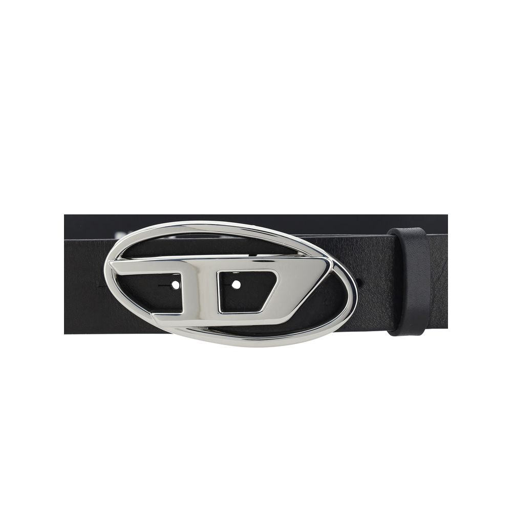 Diesel Black Calf Leather Bos Taurus Regular Belt Diesel