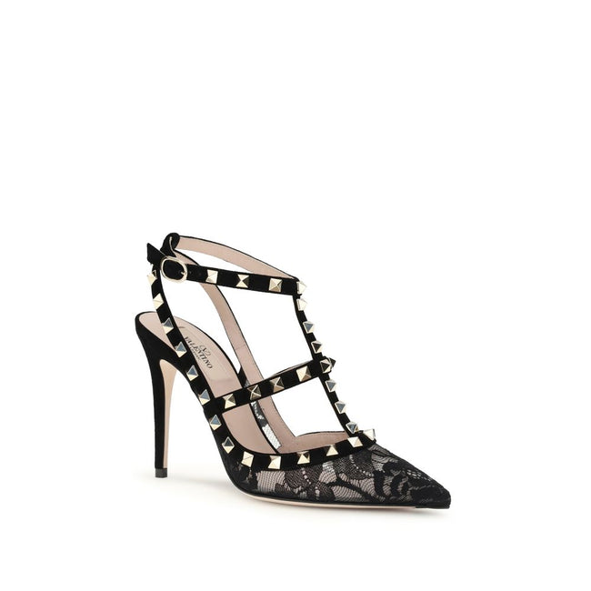 Valentino Garavani Black Fabric High Heel Pumps Valentino Garavani