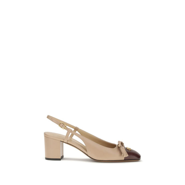 Valentino Garavani Multicolor Calf Leather Bos Taurus Mid Heel Pumps Valentino Garavani