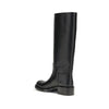 Prada Black Calf Leather Bos Taurus High Heel Boots Prada