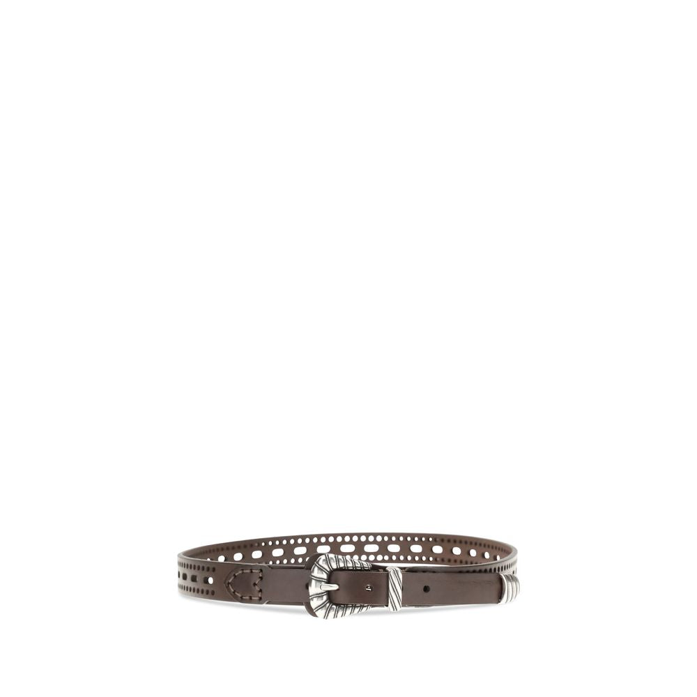 Etro Brown Calf Leather Bos Taurus Belt Etro