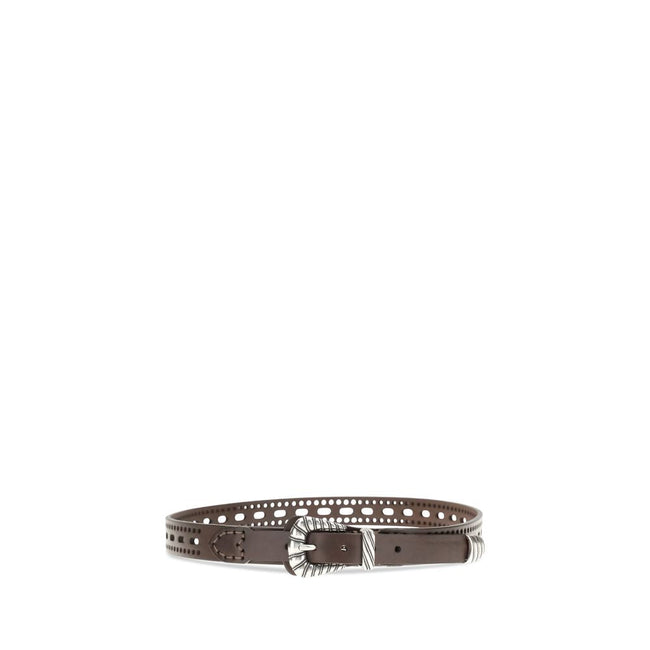 Etro Brown Calf Leather Bos Taurus Belt Etro