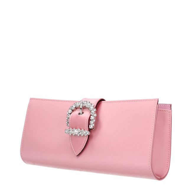 Jimmy Choo Pink Satin Clutch Bags Jimmy Choo