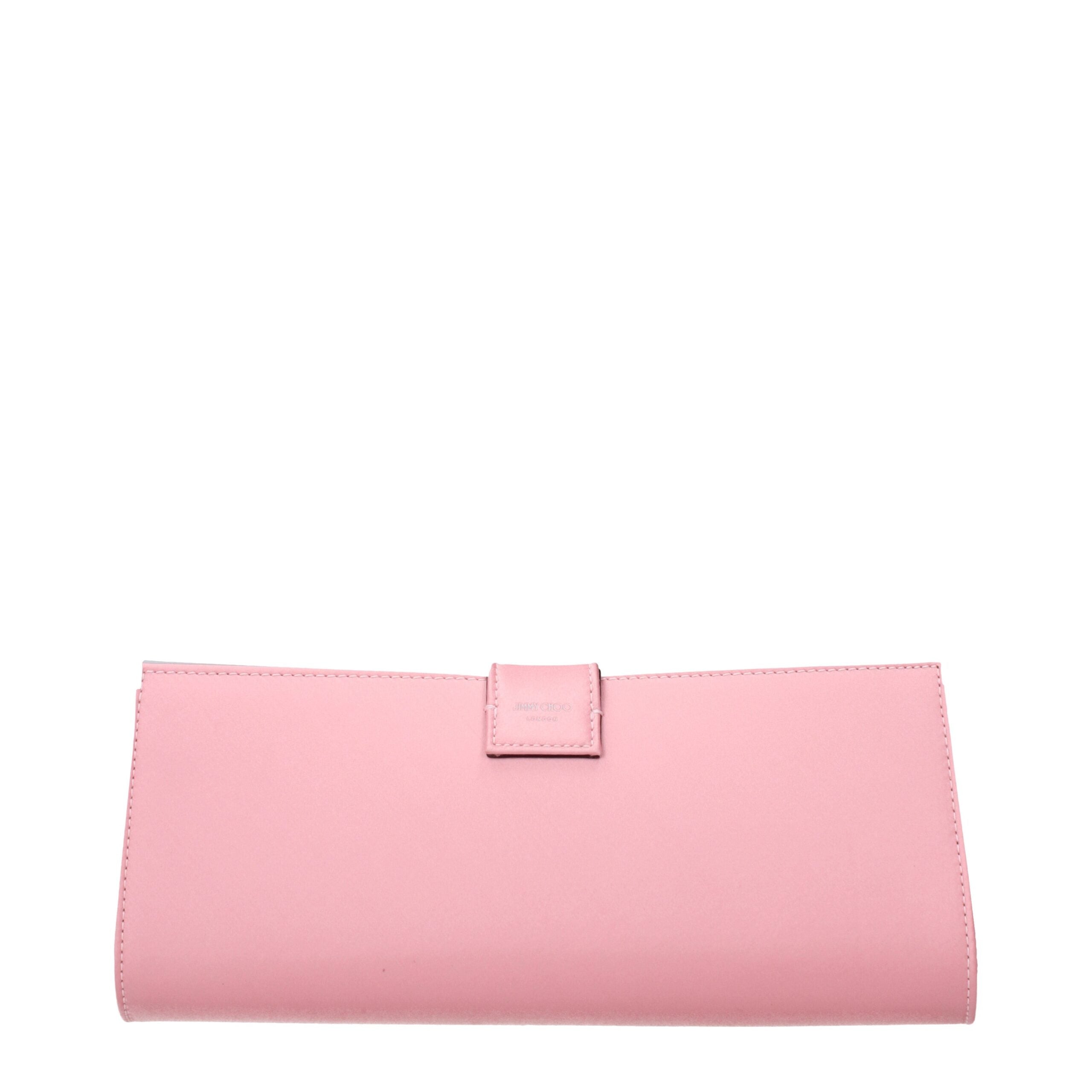 Jimmy Choo Pink Satin Clutch Bags Jimmy Choo