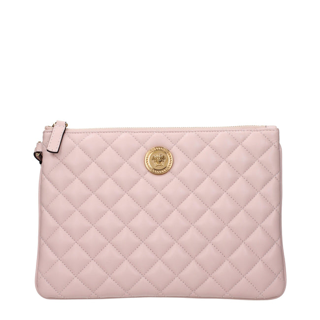 Versace Pink Leather Clutch Bag Versace