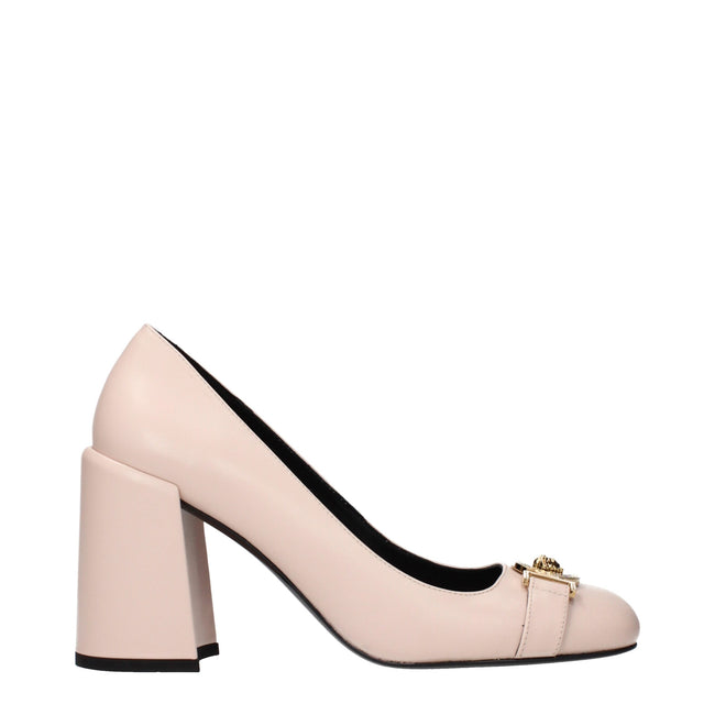 Versace Pink Leather High Heel Pumps Versace
