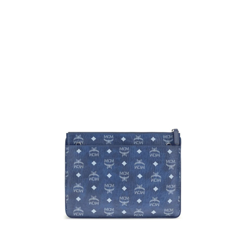 MCM Blue Polyethylene Clutch Bag MCM