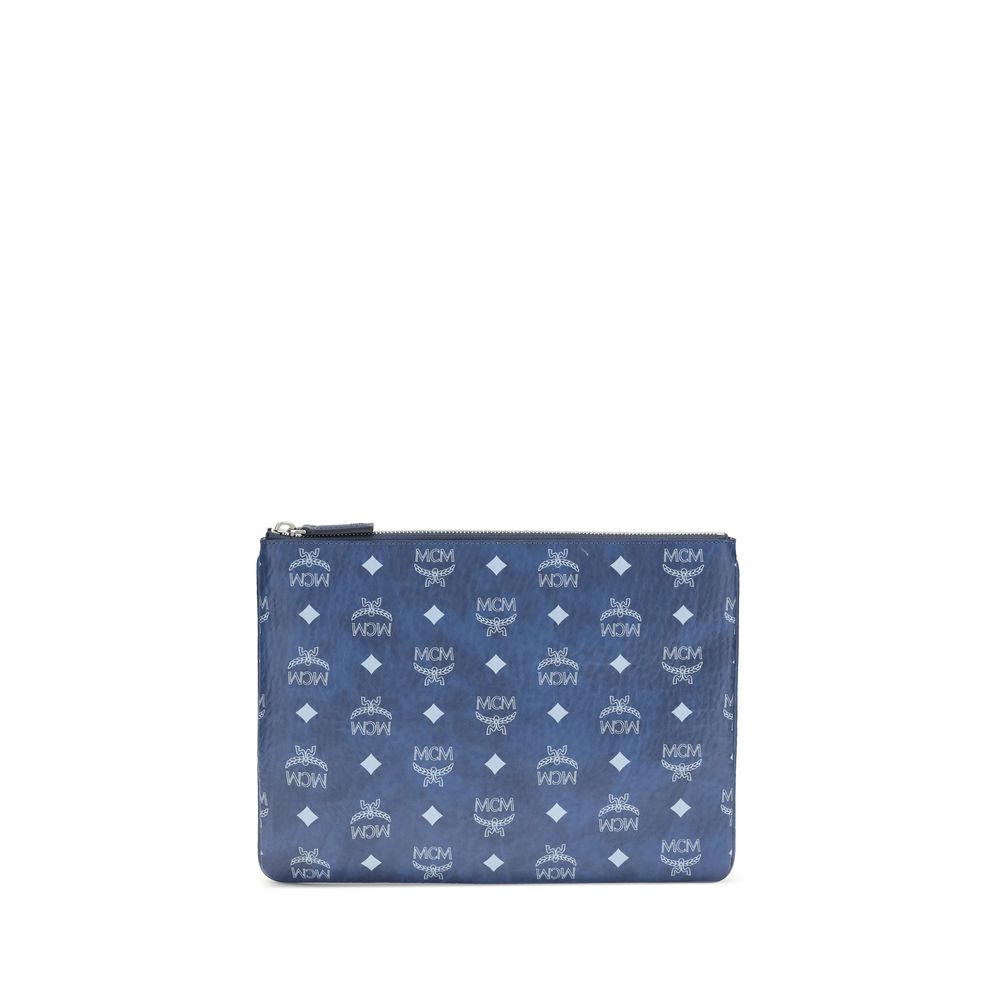 MCM Blue Polyethylene Clutch Bag MCM