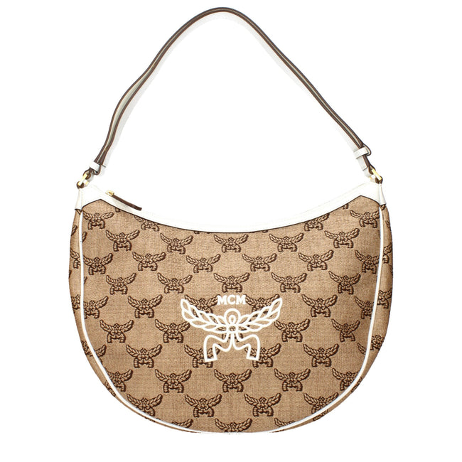 MCM Beige Raffia Shoulder Bag MCM