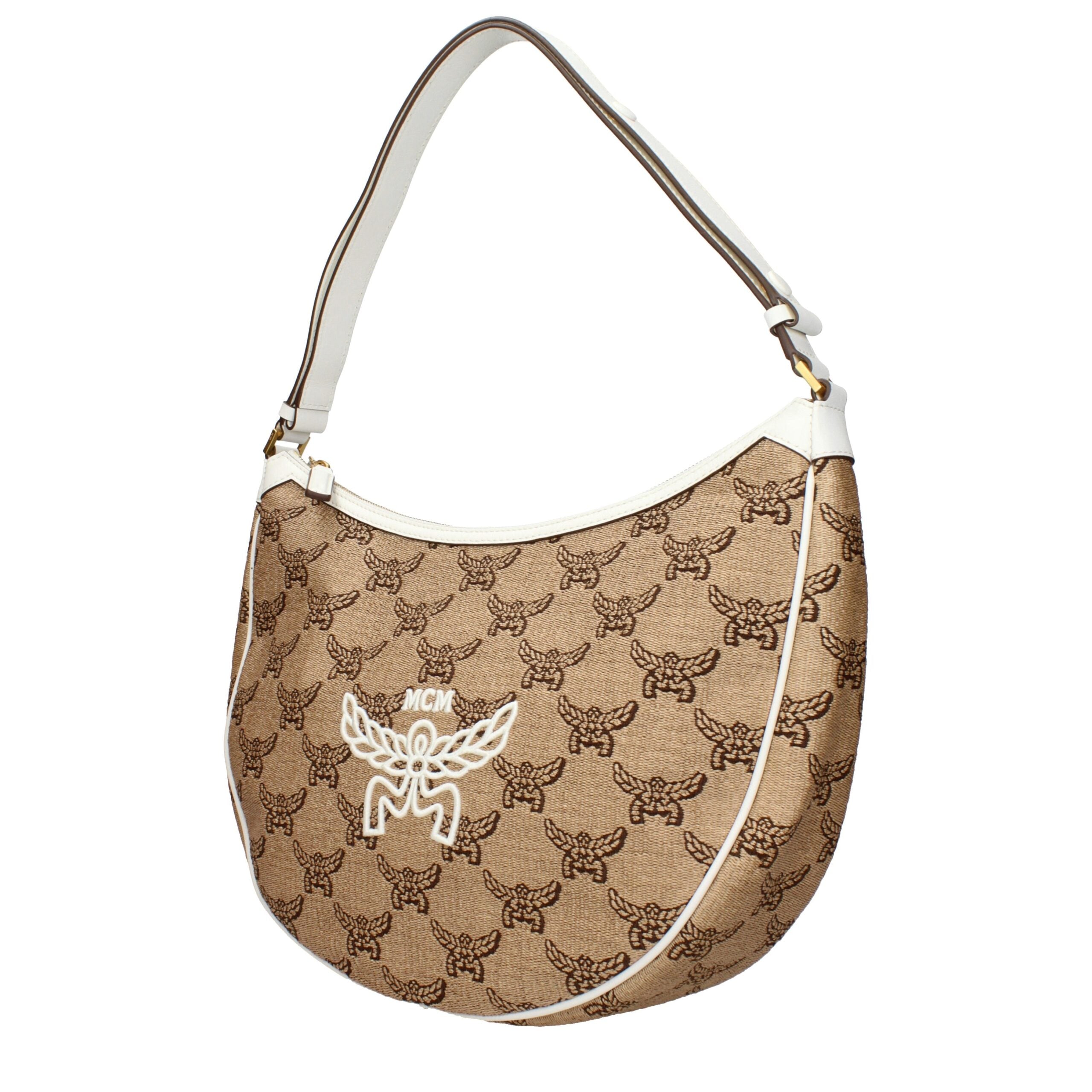 MCM Beige Raffia Shoulder Bag MCM