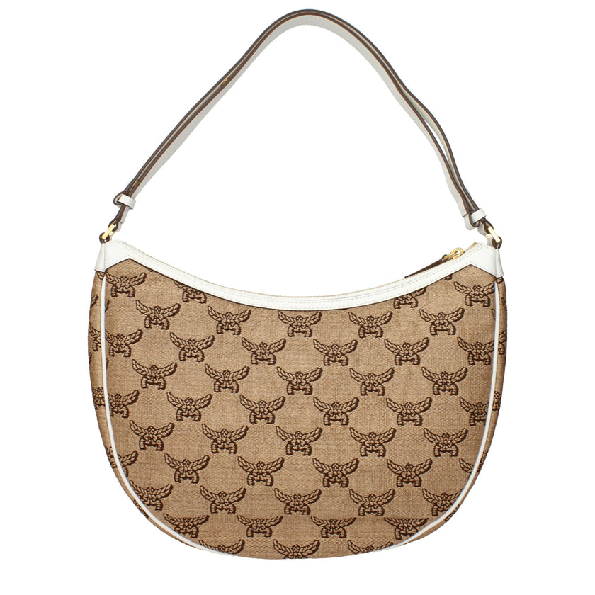 MCM Beige Raffia Shoulder Bag MCM