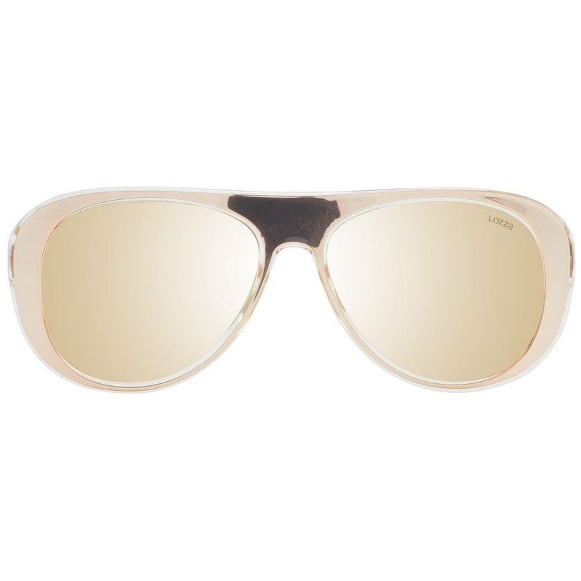 Lozza Rose Gold Acetate & Plastic Sunglasses Lozza