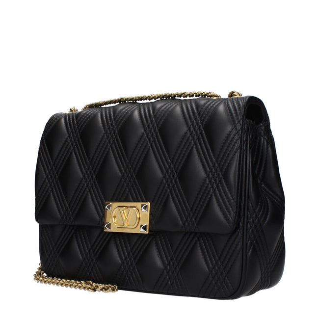 Valentino Garavani Black Leather Shoulder Bag Valentino Garavani