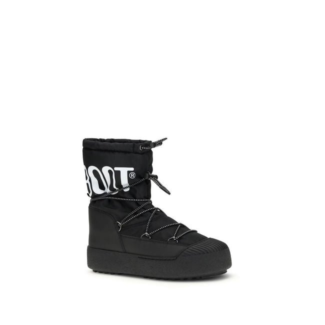 Moon Boot Black Nylon Lace-Up Boots Moon Boot