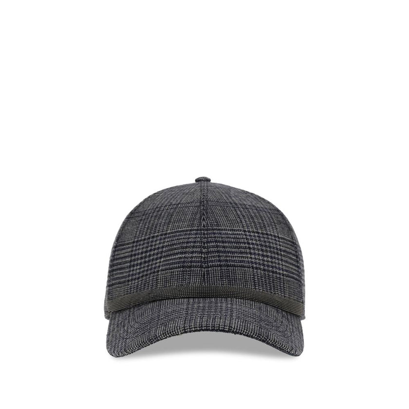 Brunello Cucinelli Gray Fleece Wool Cap (Baseball Hat) Brunello Cucinelli
