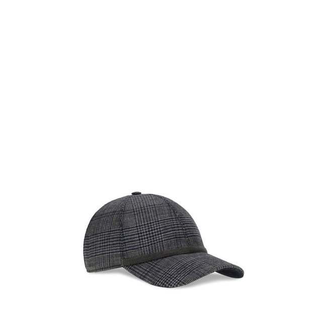 Brunello Cucinelli Gray Fleece Wool Cap (Baseball Hat) Brunello Cucinelli