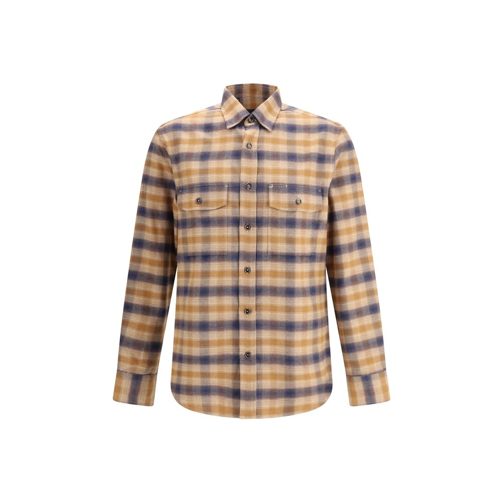 Brioni Multicolor Denim Shirt Brioni