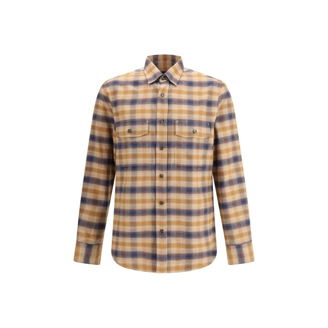 Brioni Multicolor Denim Shirt Brioni