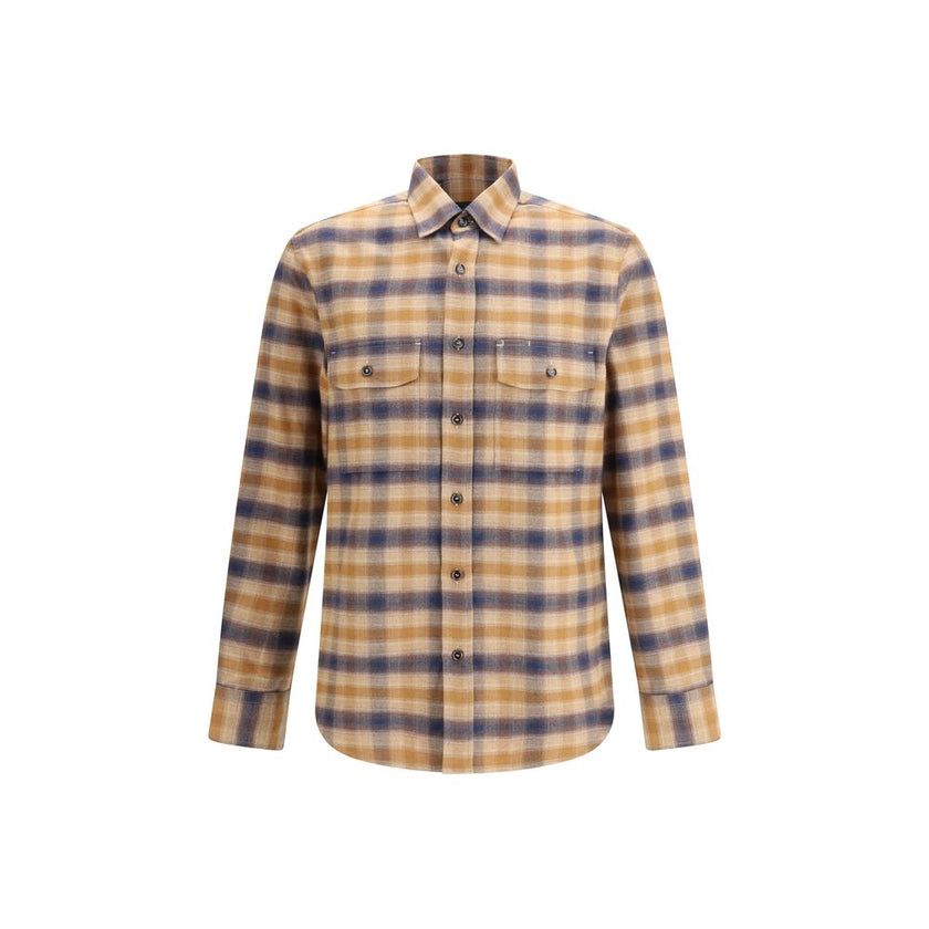 Brioni Multicolor Denim Shirt Brioni