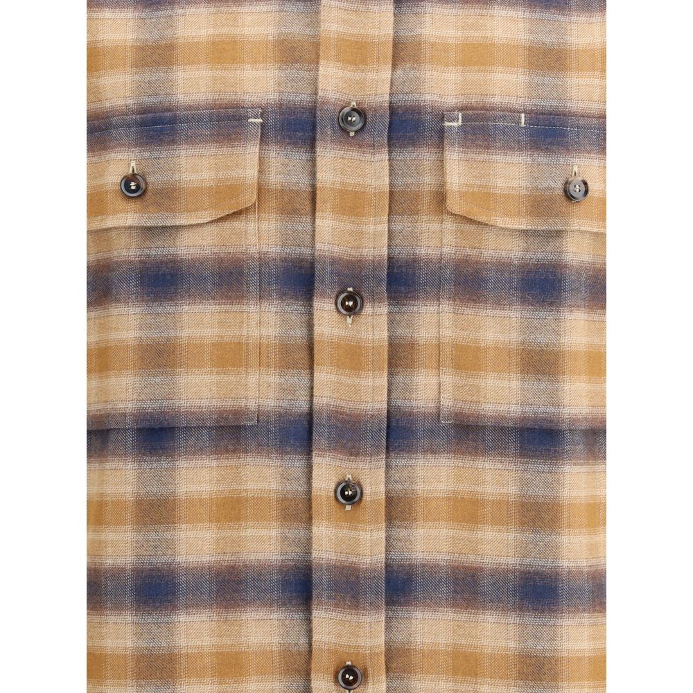 Brioni Multicolor Denim Shirt Brioni