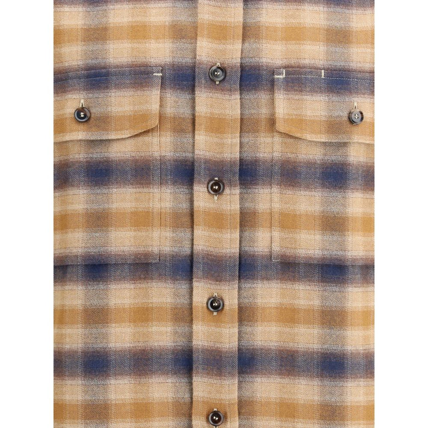 Brioni Multicolor Denim Shirt Brioni
