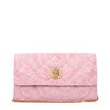 Versace Pink Fabric Clutch Bag