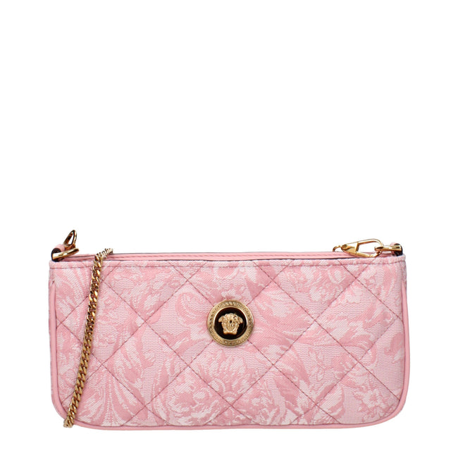 Versace Pink Fabric Crossbody Bag Versace