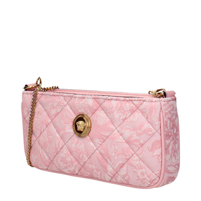 Versace Pink Fabric Crossbody Bag Versace