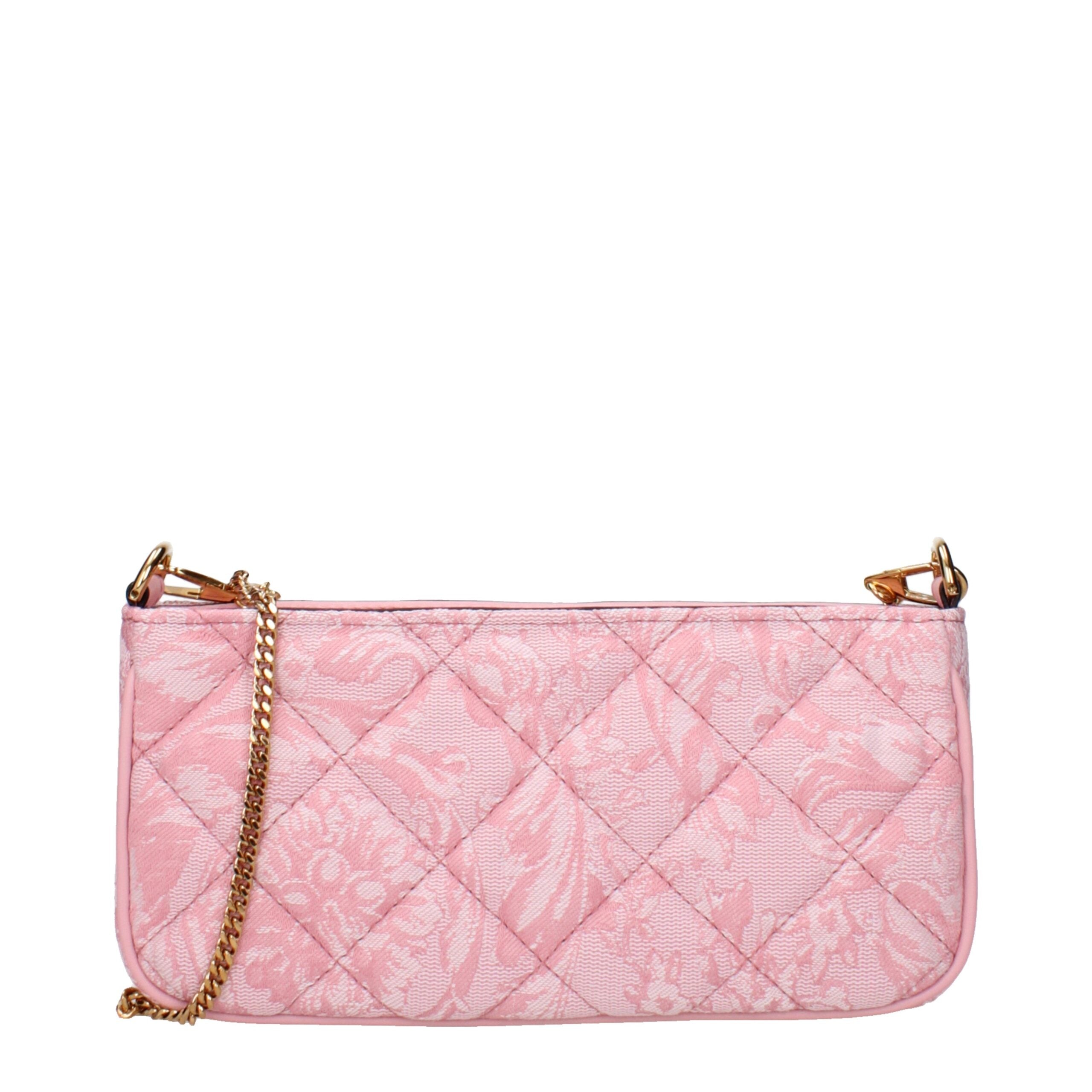 Versace Pink Fabric Crossbody Bag