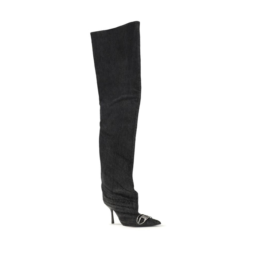 Diesel Black Fabric Over The Knee Diesel