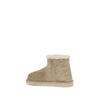 Miu Miu Beige Leather Flat Boots Miu Miu