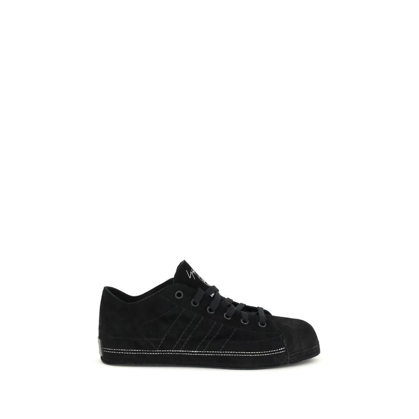 Y-3 Black Leather Low Top Sneakers Y-3