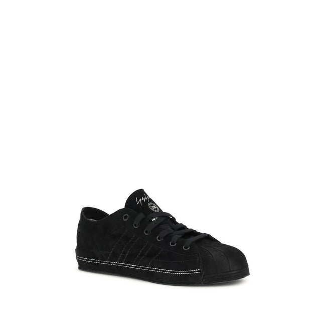 Y-3 Black Leather Low Top Sneakers Y-3