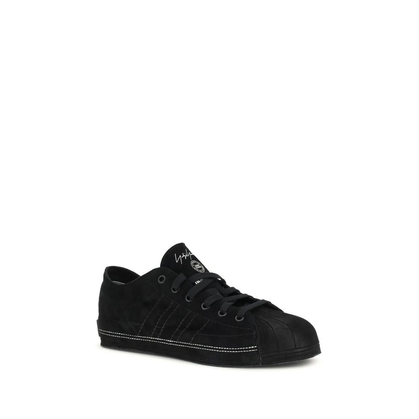 Y-3 Black Leather Low Top Sneakers Y-3
