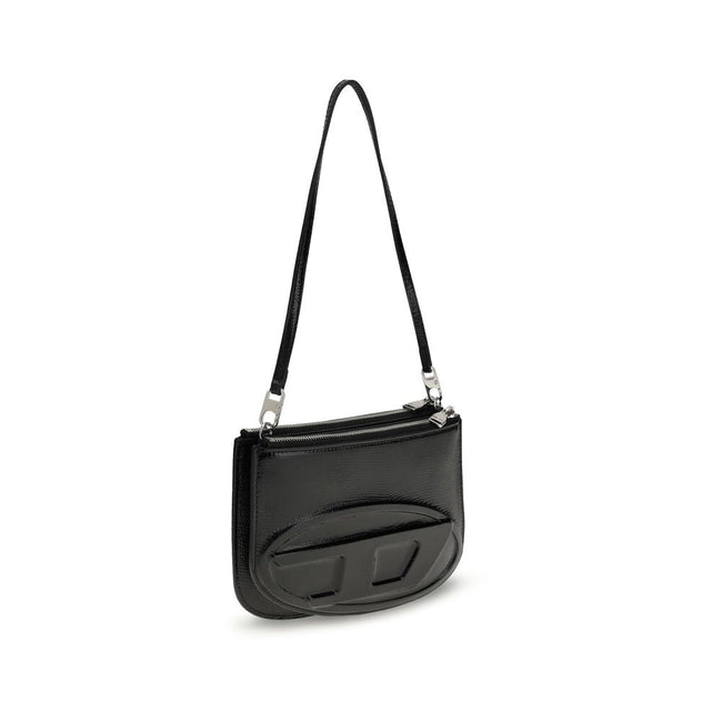 Diesel Black Calf Leather Bos Taurus Shoulder Bag Diesel