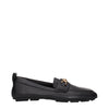 Versace Black Leather Slip-On Loafers Versace