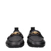 Versace Black Leather Slip-On Loafers Versace